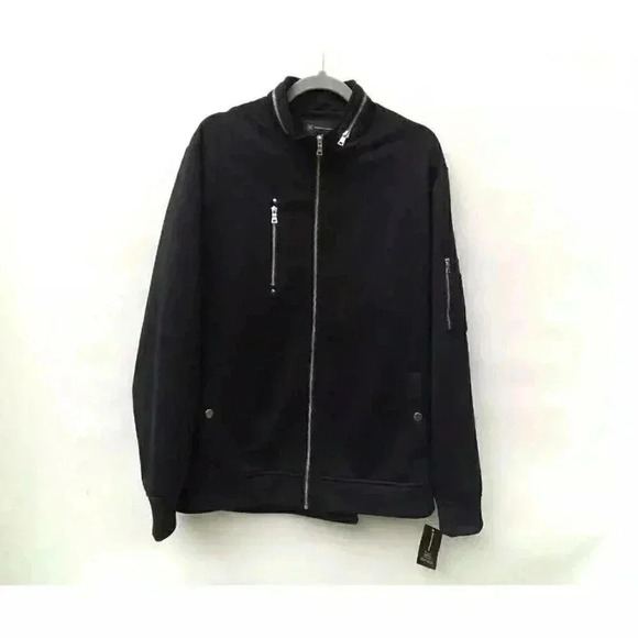 International Concepts Womens Quilted Jacket Black Zip Pockets Mock Neck XXL New - Picture 1 of 8